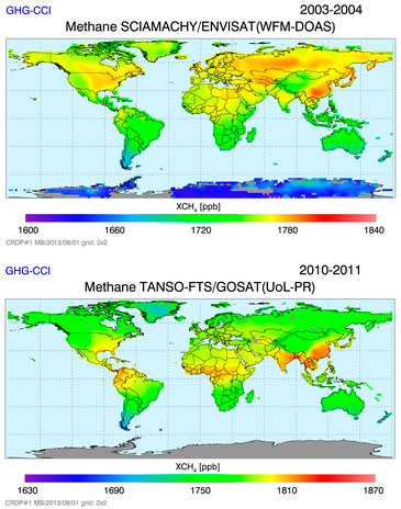 Mapa aumento de CO2