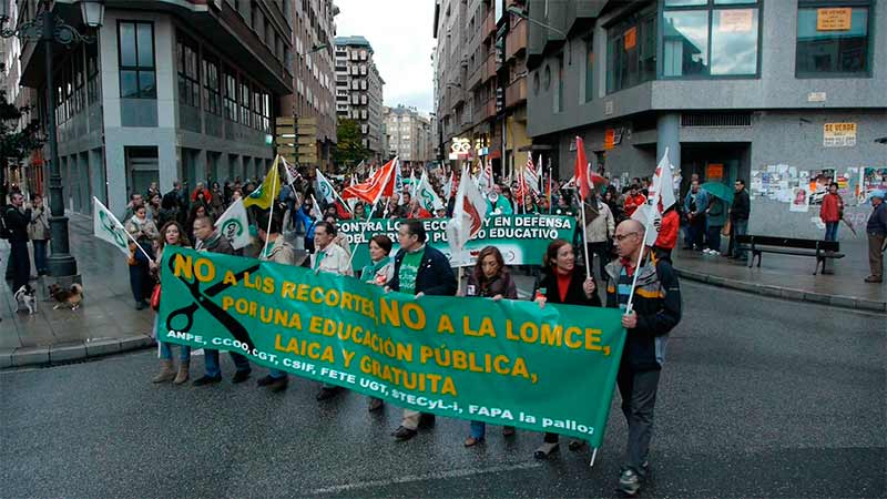 Manifestación contra la LOMCE