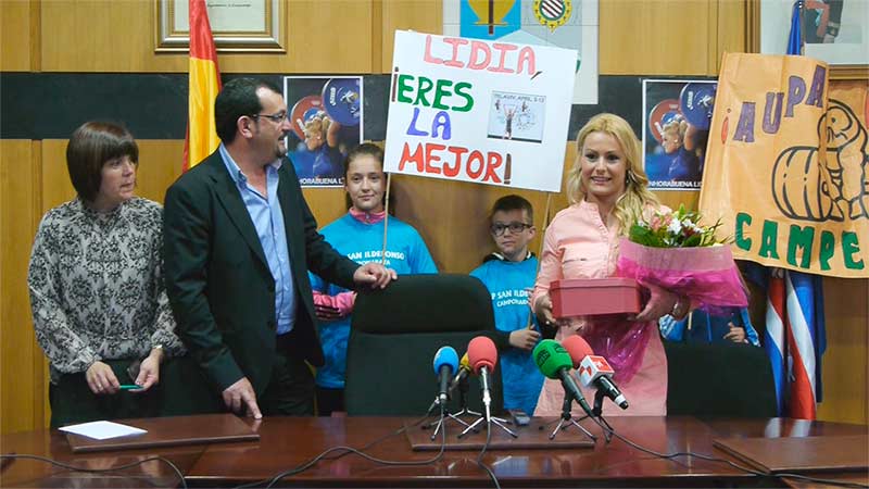 Homenaje a Lidia Valentín en Camponaraya