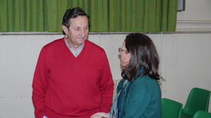 Luis Alonso Tiradoy la Directora del Colegio La Asunción de Ponferrada, María del Carmen González. Foto Bierzotv.