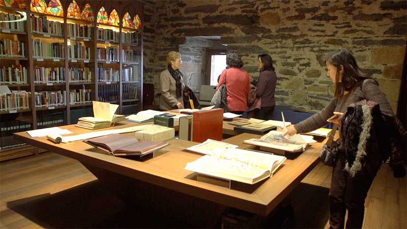 Biblioteca Templaria en el Castillo de los Templarios de Ponferrada. Foto Bierzotv.