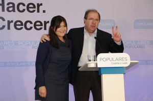 Juan Vicente Herrera y Beatriz Cohello. Foto Bierzotv.