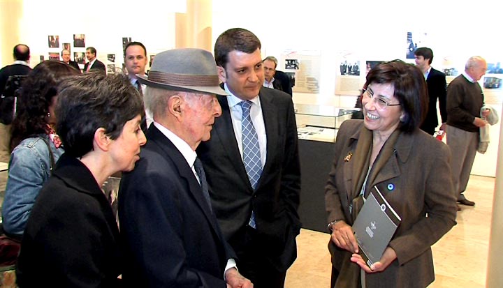Valentín García Yebra en las Jornadas de Autor organizadas por el Instituto de Estudios Bercianos en el año 2009, en la Casa de la Cultura. Foto: Raúl C.
