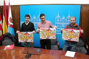 Roberto Mendo, Alberto García, y Miguel Guerra presentan la I Subida a la Cogolla. Foto: Raúl C.