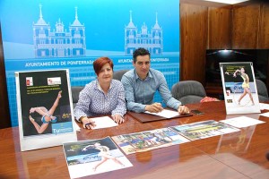 Roberto Mendo y Pepa Rodríguez en la presentación de los campeonatos de Gimnasia Rítmica. Foto: Raúl C.