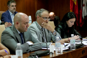 Olegario Ramón durante la celebración del pleno sobre el TUP. Foto: Raúl C.