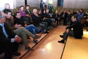 Reunión de Patxi López con los alcaldes socialistas de los municipios mineros del Bierzo. Foto: Raúl C.